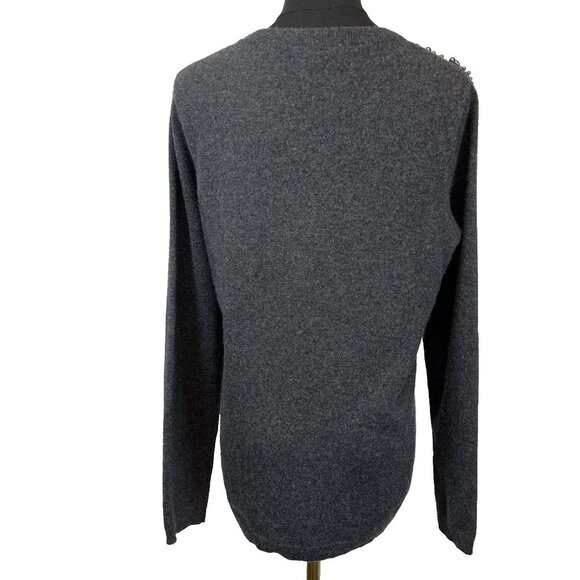 Neiman Marcus Sweater Womens 100% Cashmere Sweater Size L, Pearlized beading Lux - Picture 6 of 8